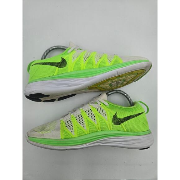 Nike Flyknit Lunar 2 Volt White Women’s Size 9 Running Shoes - Picture 3 of 8